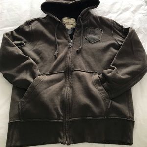 American Rag men’s size Large, full zipper lined jacket hoodie.